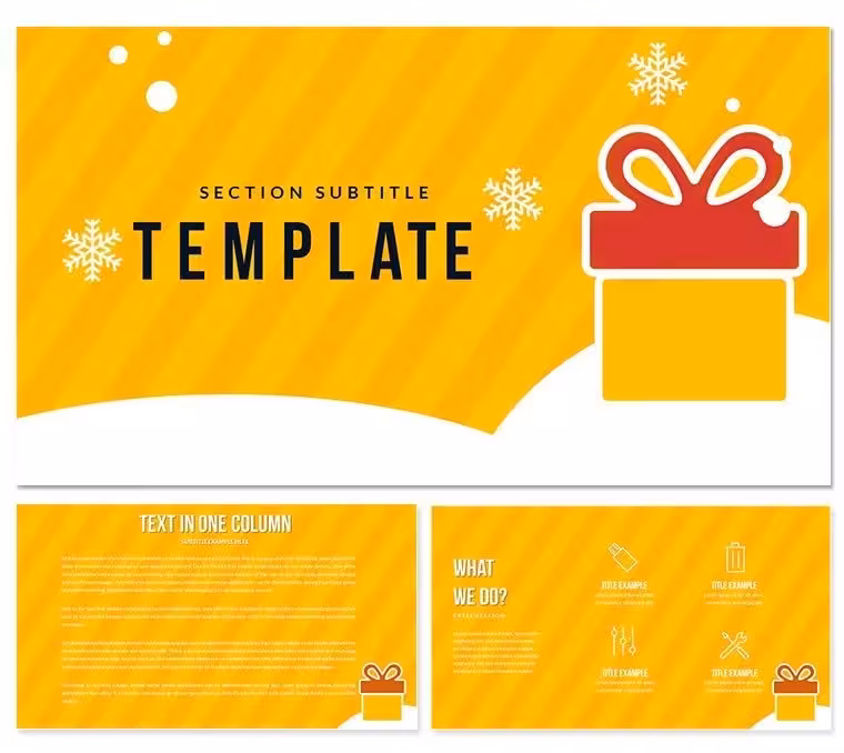 Vector Image Christmas Keynote template for presentation