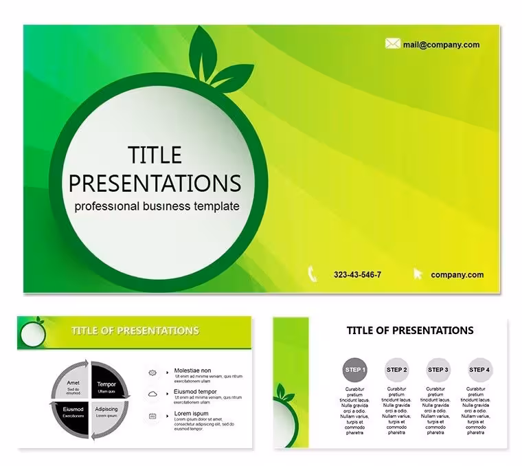 Green Eco Lightning PowerPoint Template