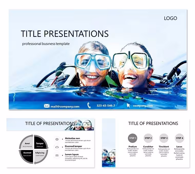 Diving Lessons PowerPoint template