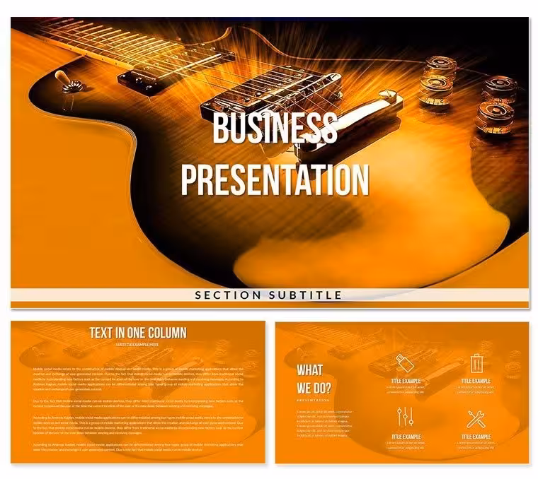 Download Electric Guitar Keynote Presentation Template