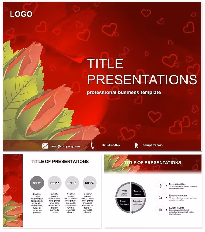 Flowers and Love Elegant Keynote Template
