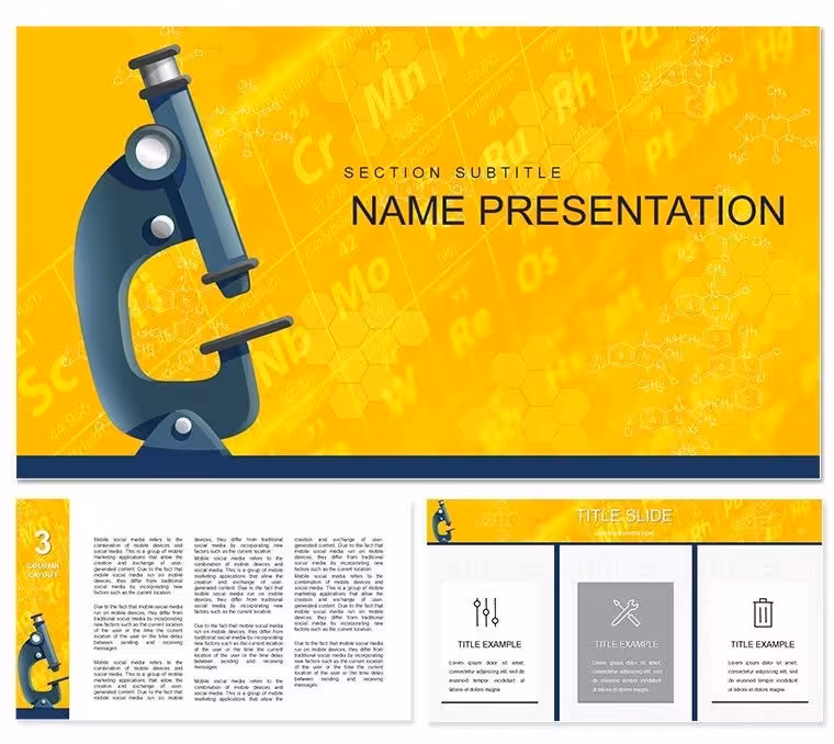 Download Chemical Microscopy Keynote Template for Chemistry Presentation