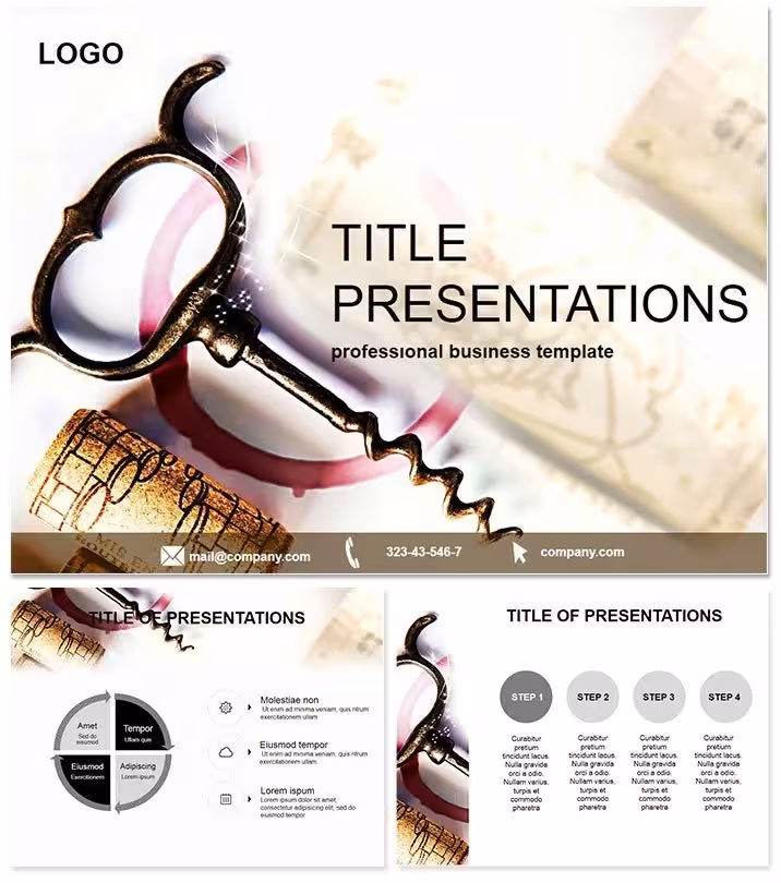 Wine Menu Restaurant PowerPoint Template