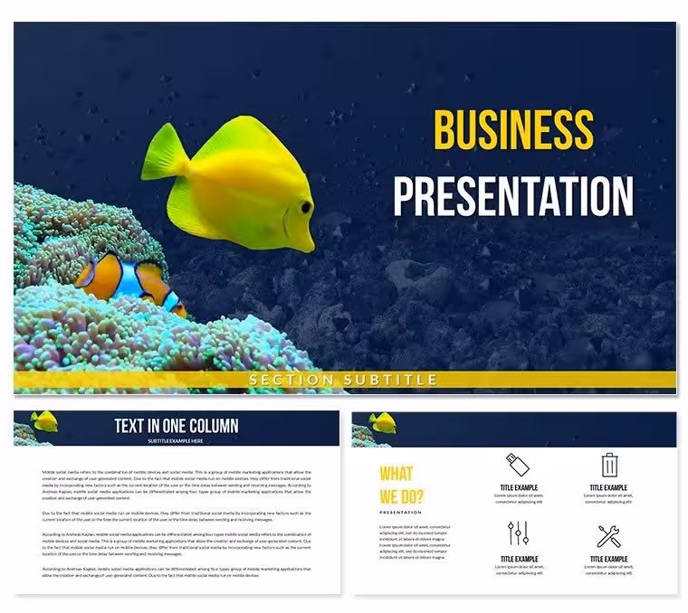 Sea Fish Keynote Template: Immerse in Oceanic Narratives