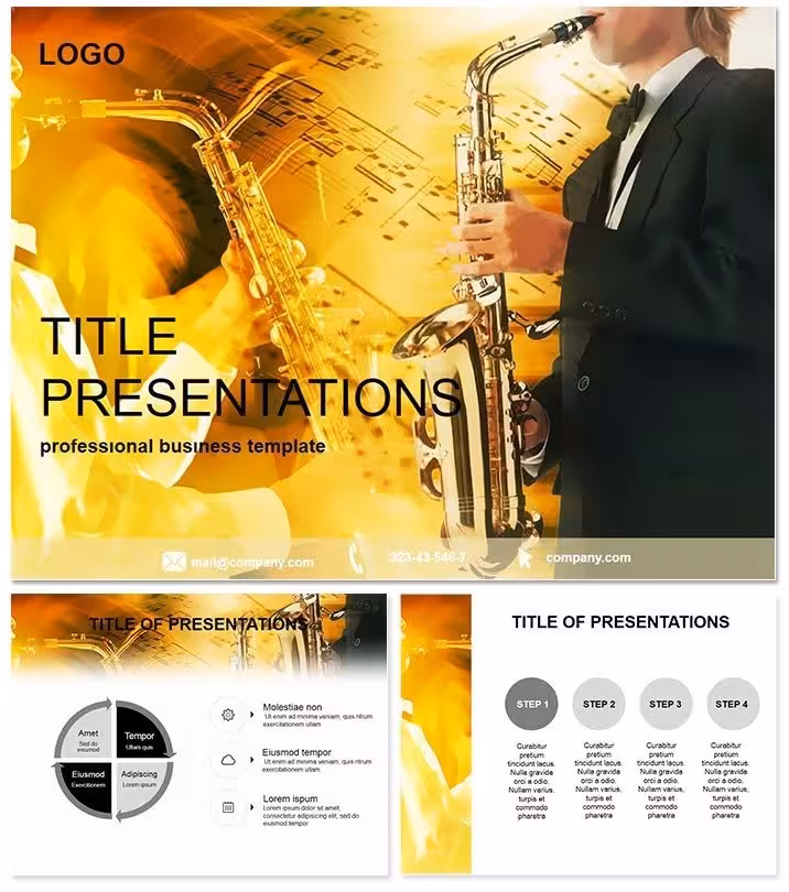 Saxophone PowerPoint Template