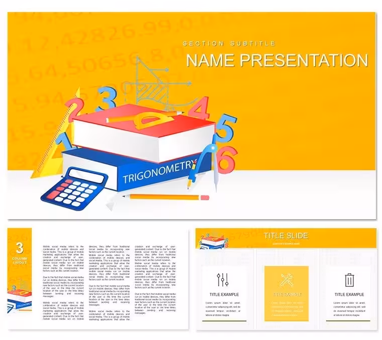 Trigonometry Online Lessons Keynote Template - Download Presentation