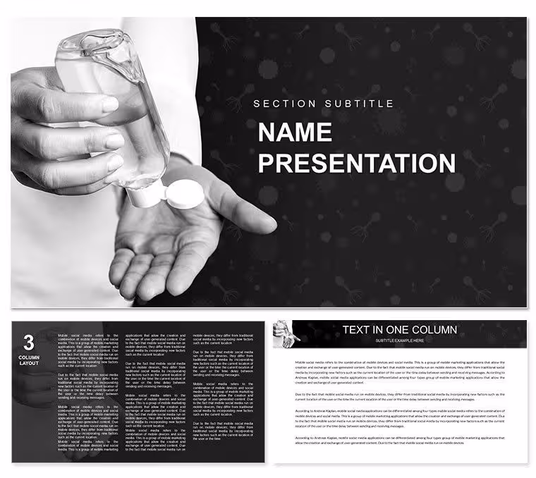 Hygiene Standards with Innovative Hand Sanitizer Keynote Template