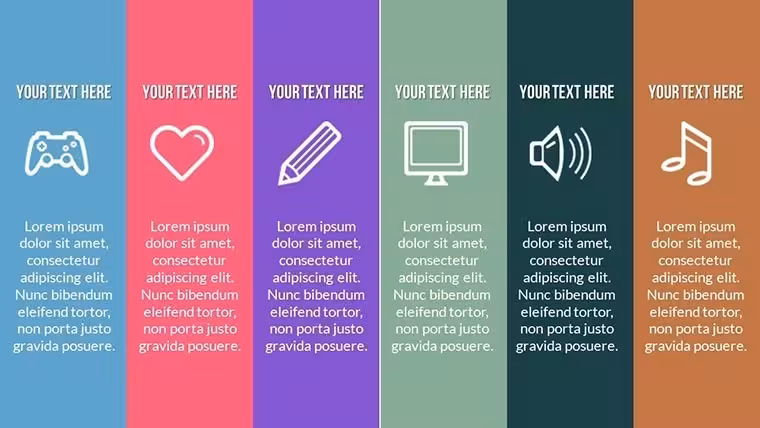 Infographic Design Keynote Charts: Cycles and Puzzles Unleashed
