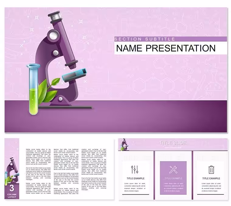 Lab Biological Microscopes Keynote Template