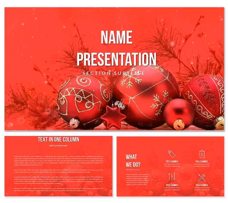 Christmas Ornaments and Tree Toppers Keynote Template - Download Free