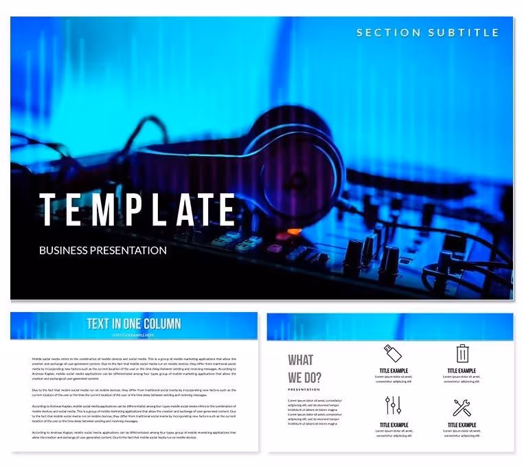 Tools and equipment for DJ Keynote templates