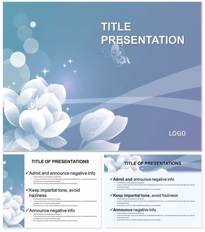 Free Abstract Secret Flower Keynote Template