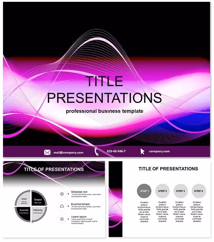 Purple Wave PowerPoint Template