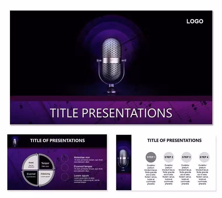 Studio Microphones PowerPoint Template: Amplify Your Audio Narratives