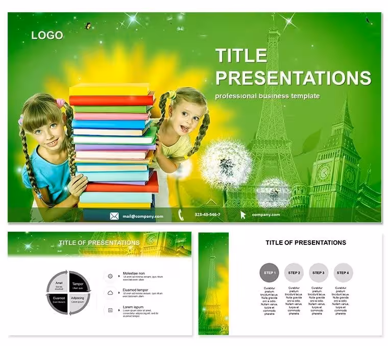 School Books PowerPoint Template: Fuel Educational Narratives