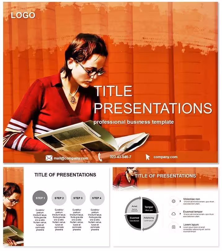 Library Resource Keynote Template: Catalog Knowledge Beautifully