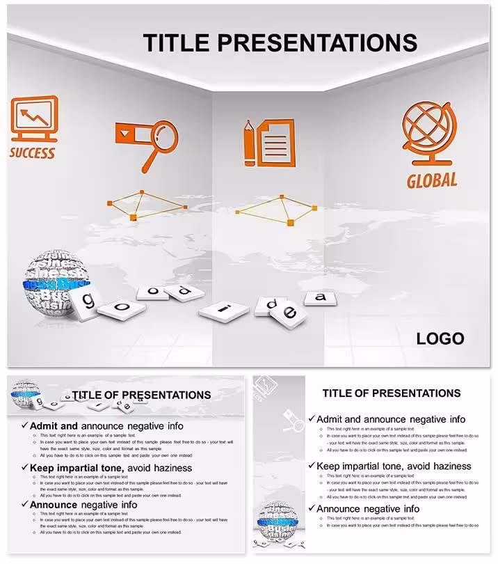 Organization of E-commerce PowerPoint Template for Presentation