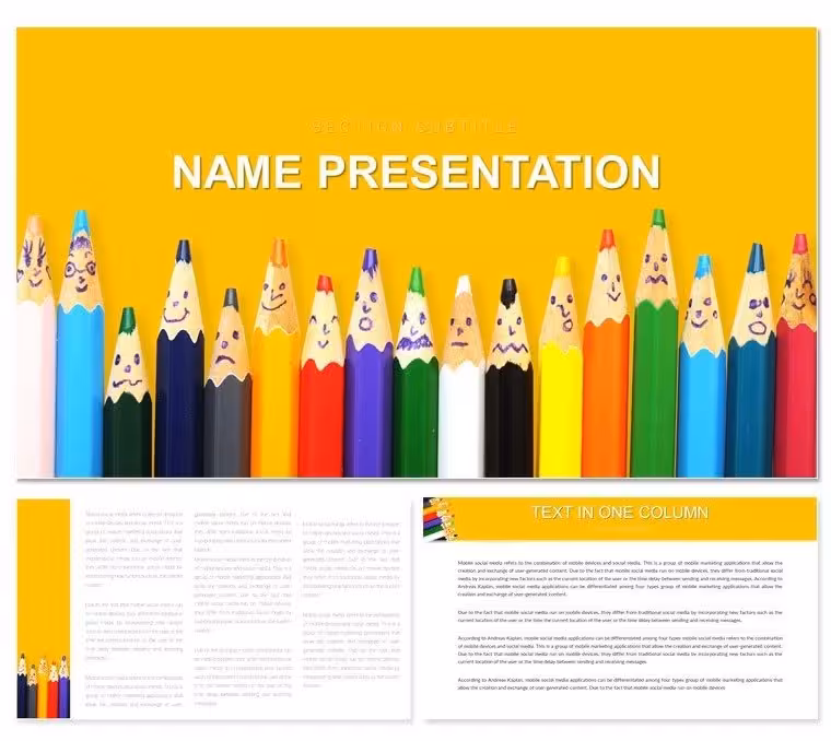 Educational Pencils Keynote Template