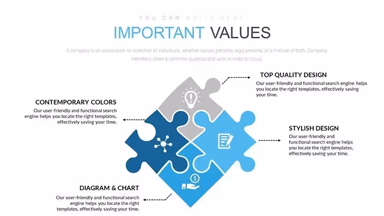 Rhombus Puzzle Keynote Charts - Editable | ImagineLayout