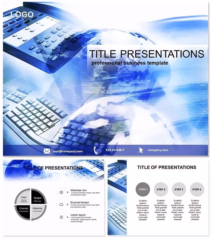 Communicating World PowerPoint Template