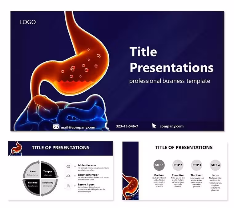 Esophagus Diseases PowerPoint Template: Swallow the Complexity with Ease