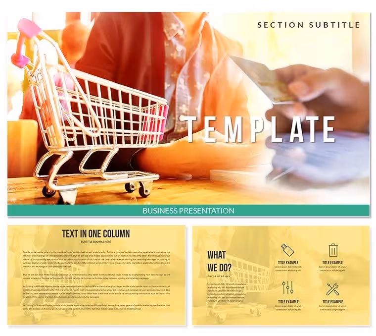 Engaging Online Shopping Site Keynote Template