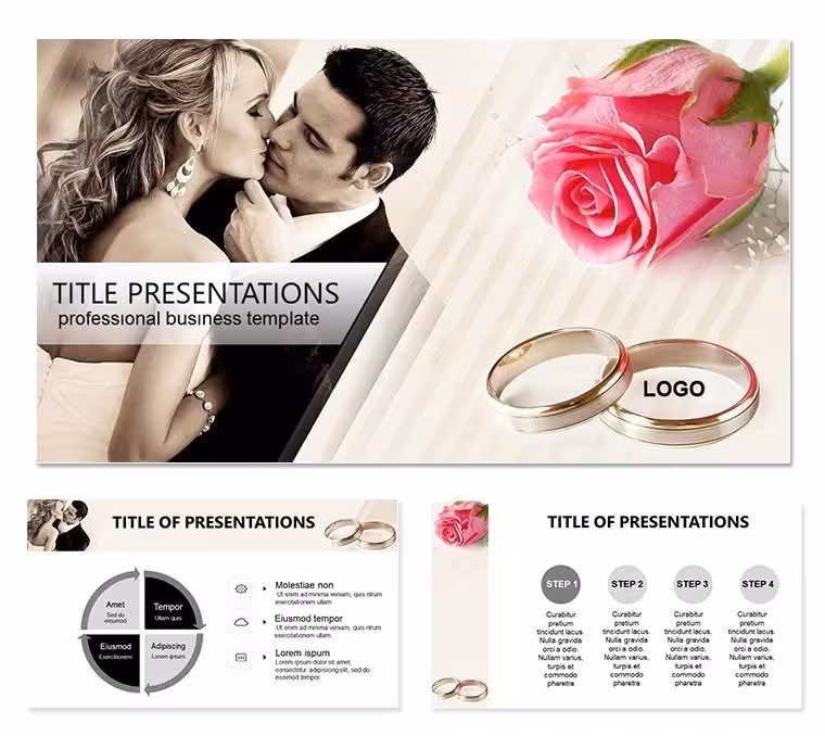 Young Hearts PowerPoint Template: Design Weddings with Heartfelt Flair