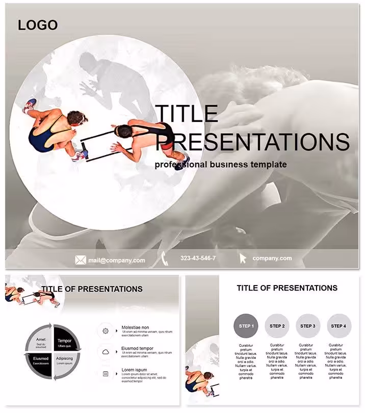 Combat Judo PowerPoint Template