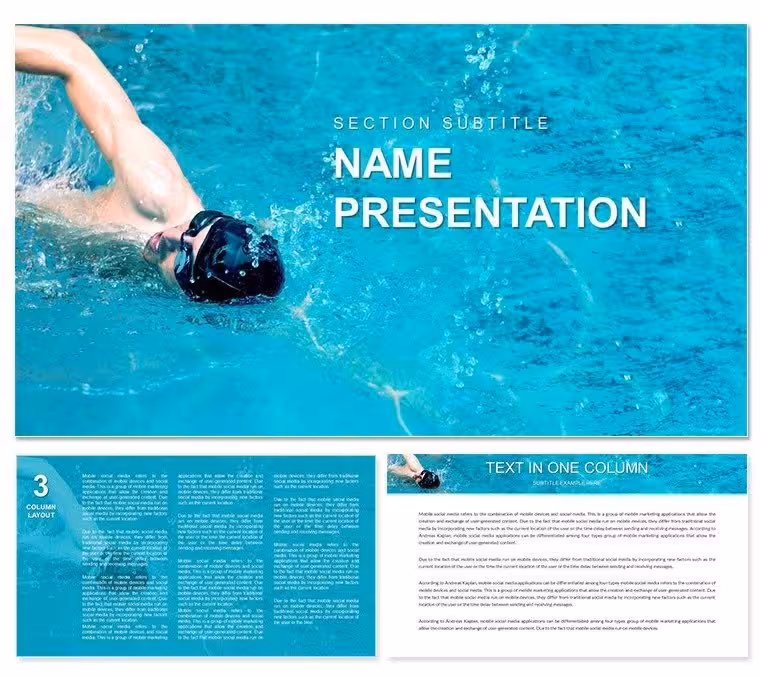 Swimmer Pool Keynote templates - Themes