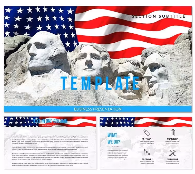 Monument Presidents USA Keynote templates