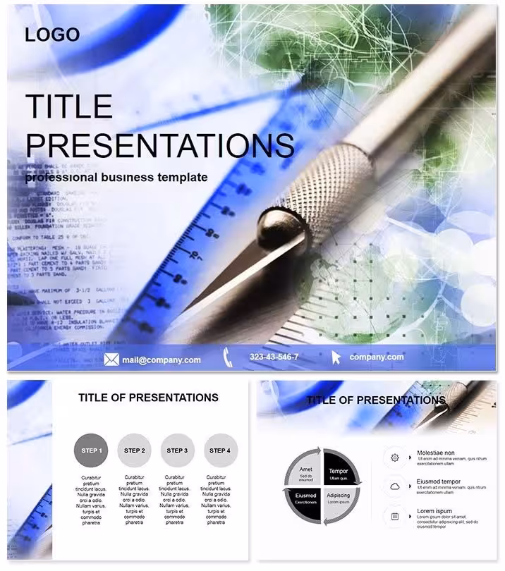 Architecture Projects Keynote Template: Blueprint Bold Visions