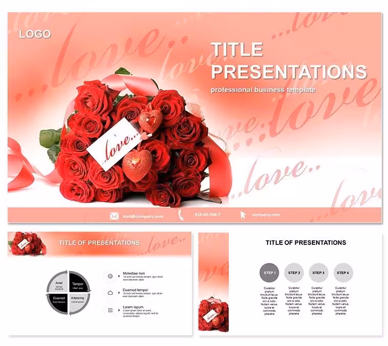 Roses of Love Romantic PowerPoint Template