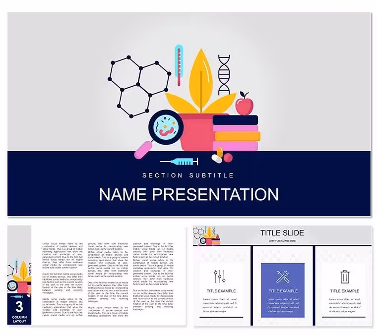 Biology Lesson Plans Keynote template