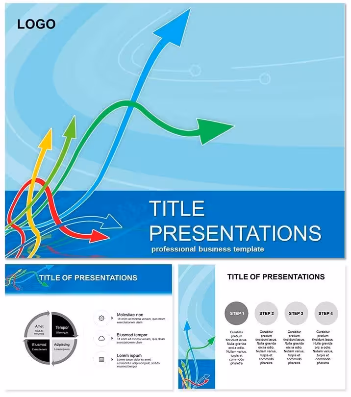 Upward Arrow Growth PowerPoint Slides
