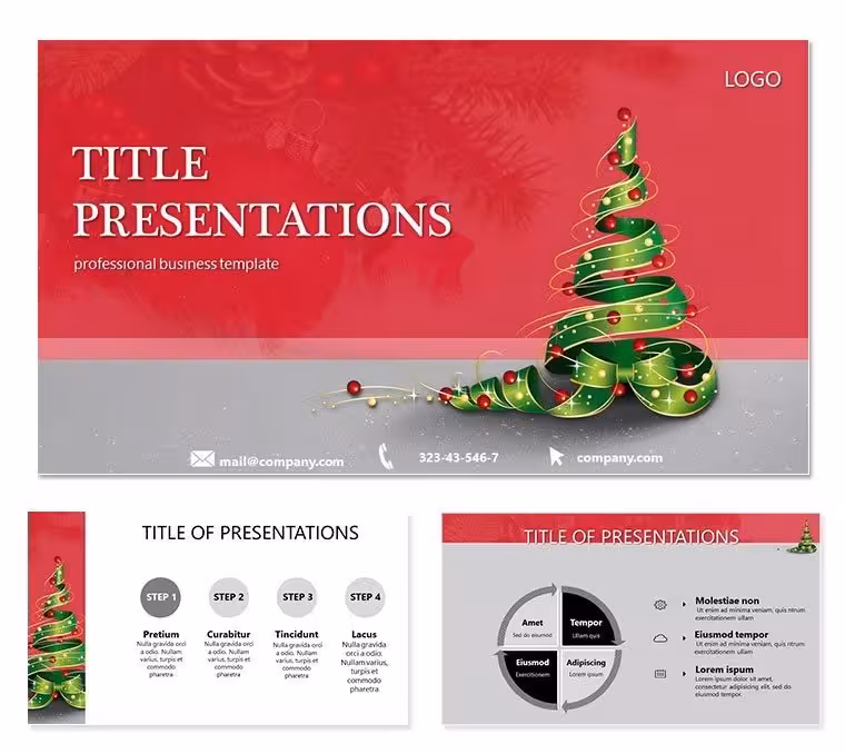 Festive Brilliance with Our Christmas Keynote Template - Download