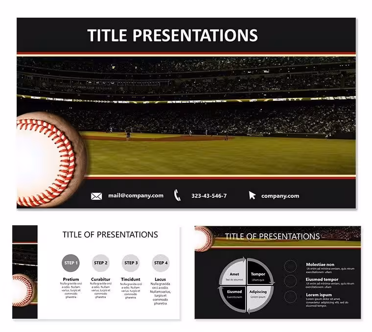 Game Field Baseball Keynote Template: Presentation