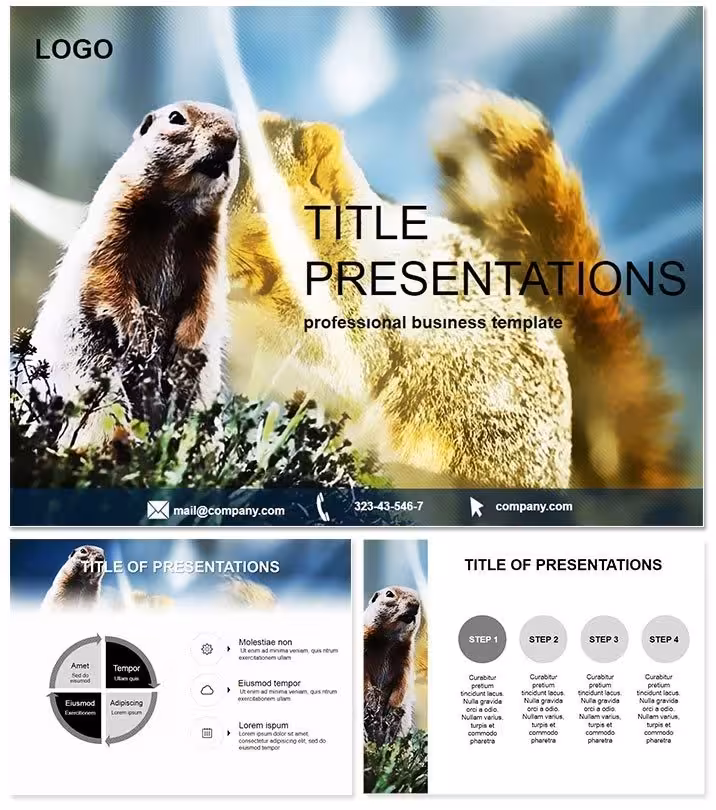 Chipmunk Family PowerPoint Template: Burrow into Playful Productivity