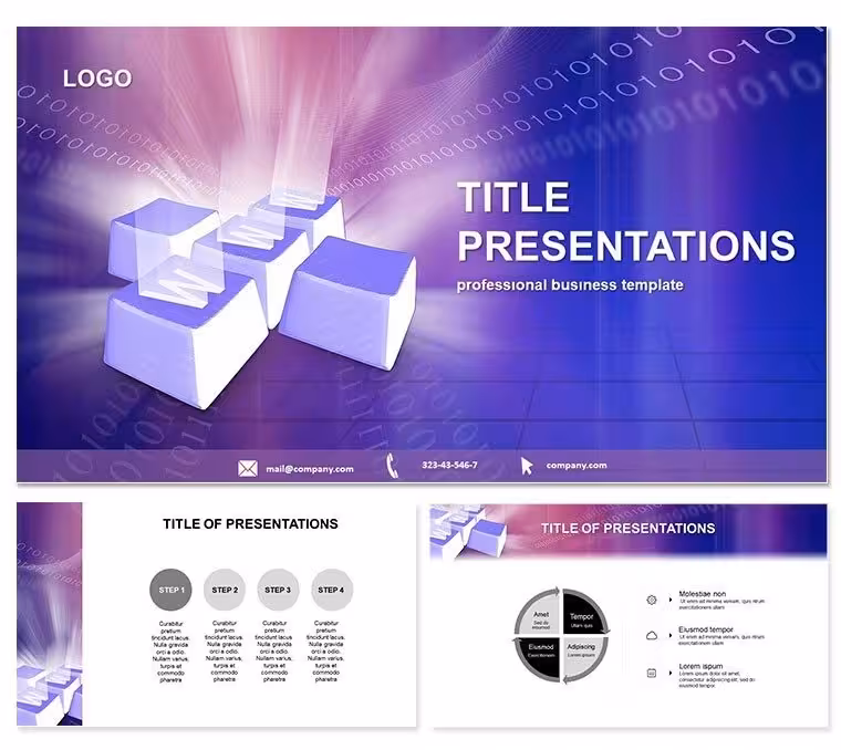 Sleek Keyboard Web Keynote Template for Tech