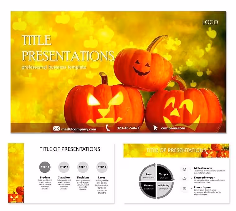 Pumpkins, Fall, Halloween Keynote templates