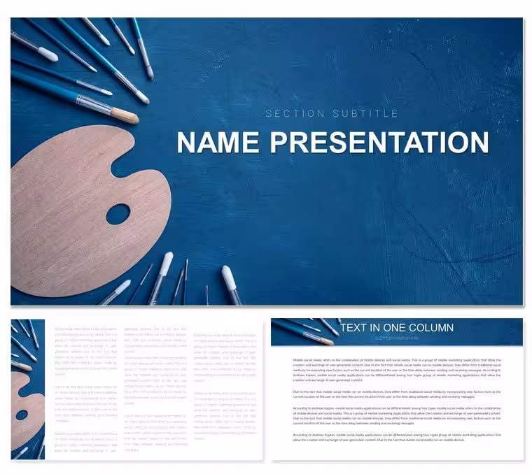 Paint Sets - Art and Hobby Keynote Template