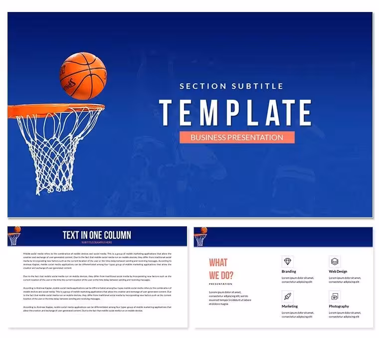 NBA basketball Keynote template Presentation
