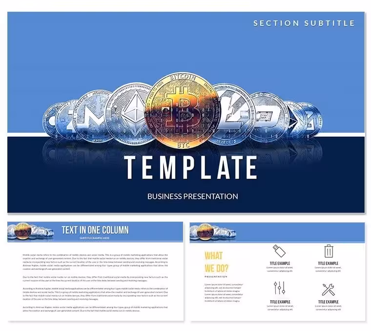 Cryptocurrency Market: Bitcoin and Altcoin Prices Keynote template