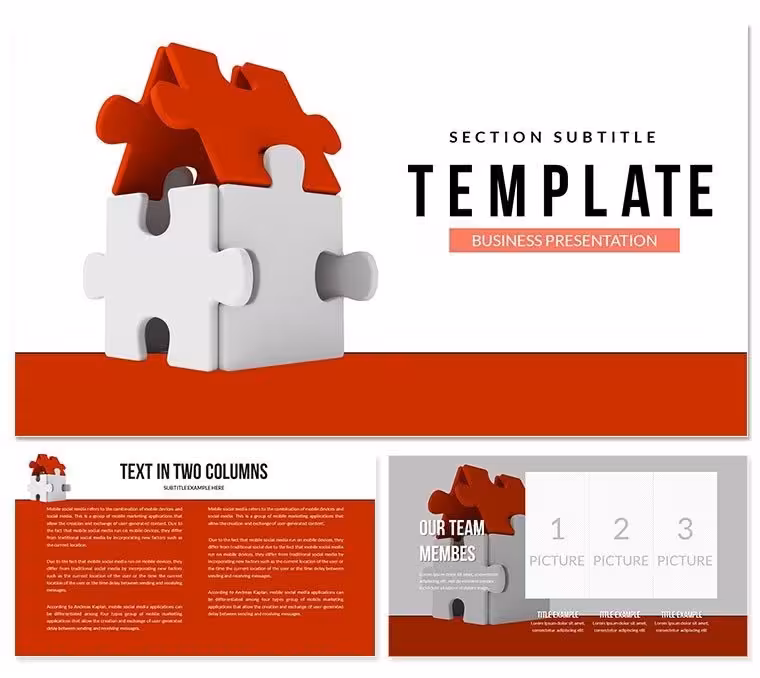 Puzzles House Keynote templates Presentation