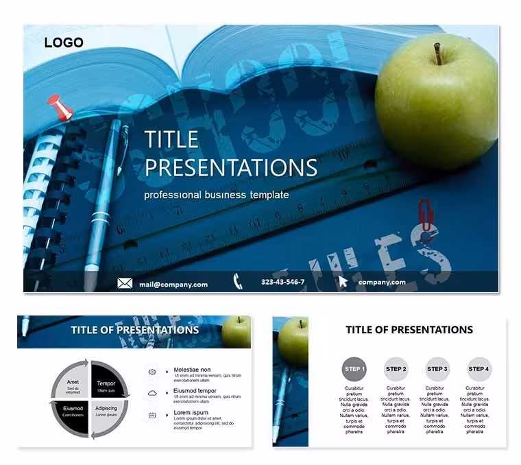 Education Knowledge PowerPoint Template: Igniting Minds with Visual Wisdom