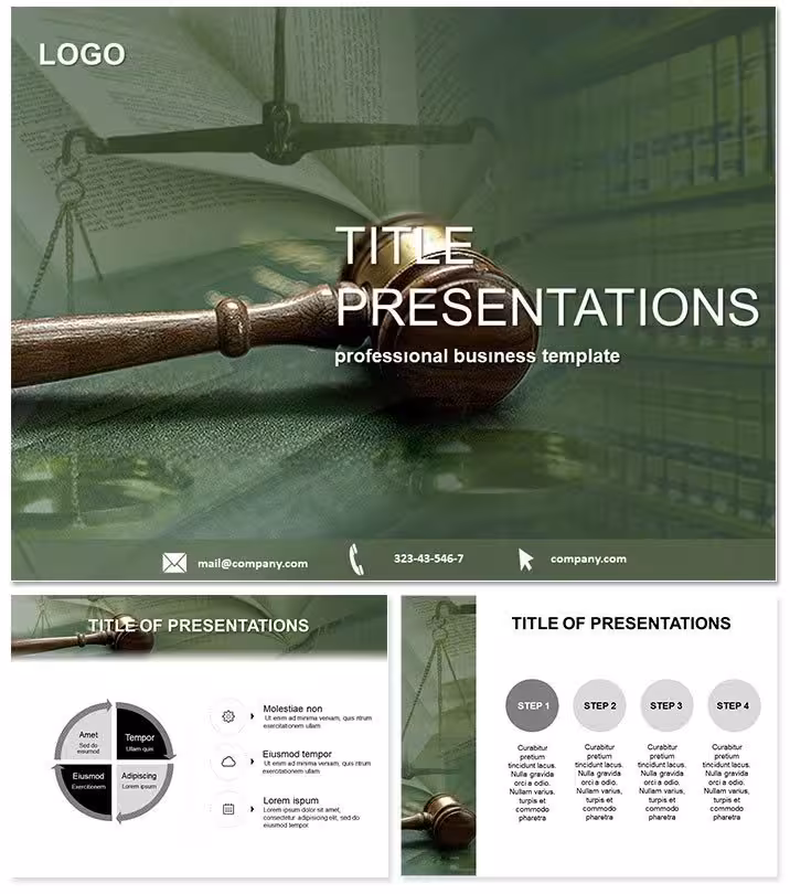 Judgement and Decree Legal PowerPoint Template