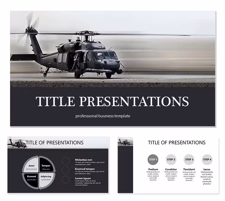 Military Helicopter PowerPoint templates for Presentation
