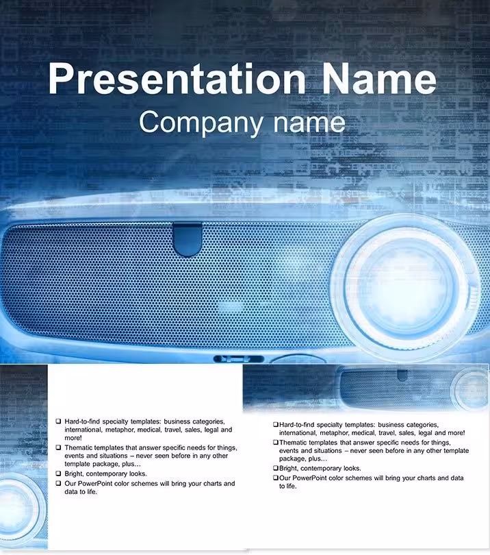 Projector Keynote Template: Radiate Report Radiance