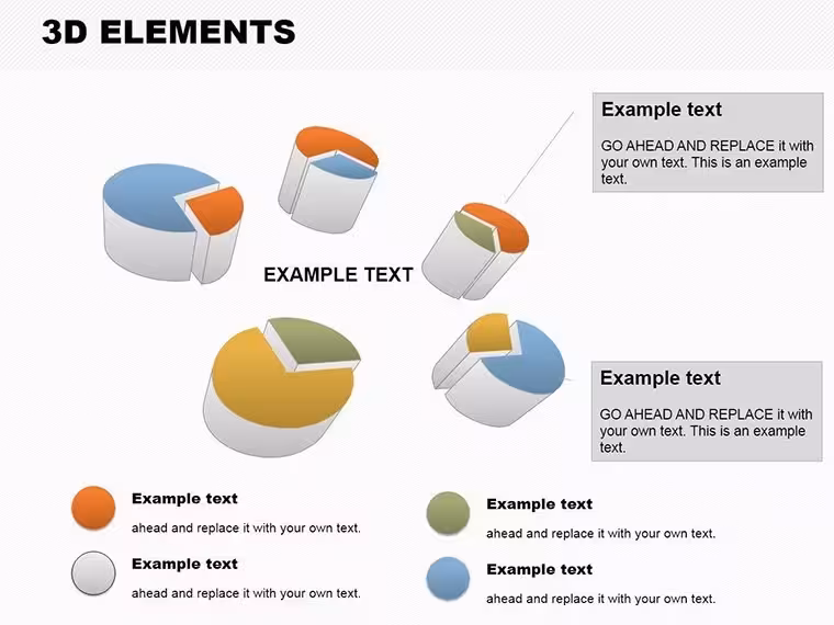 3D Elements Keynote Charts: Building Blocks for Stunning Infographics