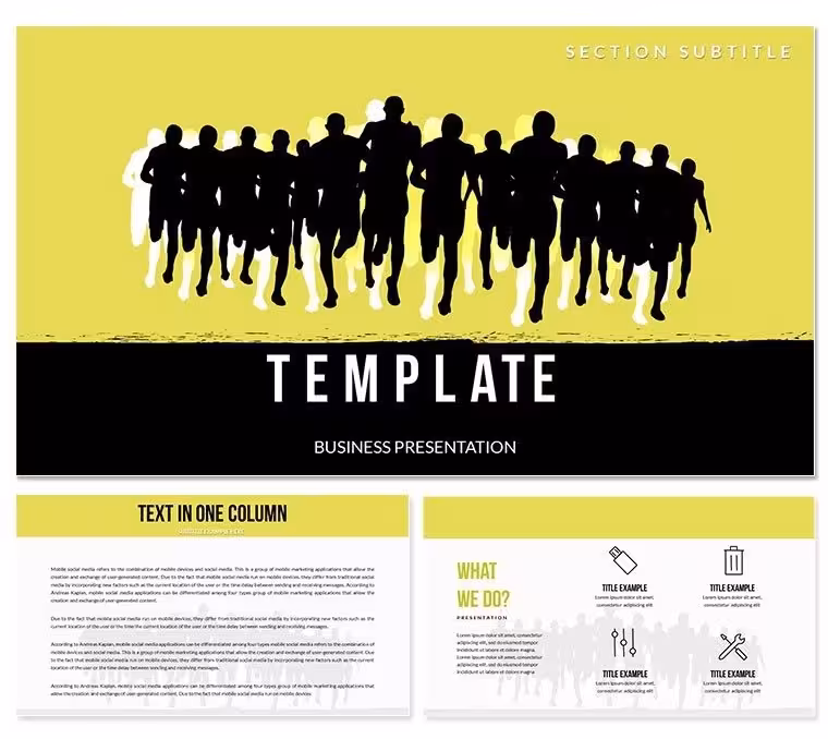 Runs marathon Keynote templates - Themes
