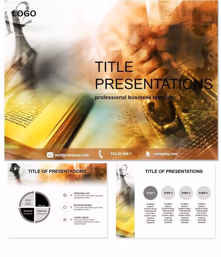 Publication News and Articles PowerPoint Template: Captivate Your Audience